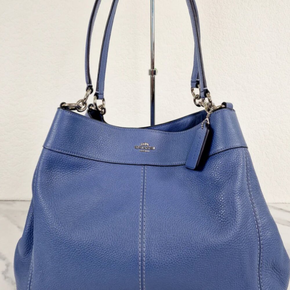 COACH LEXY PERIWINKLE BLUE SHOULDER BAG